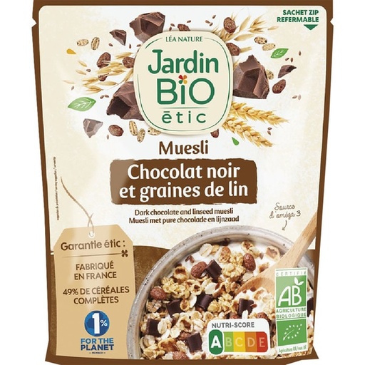 [2221] Muesli Chocolate Negro y Semillas De Lino Bio