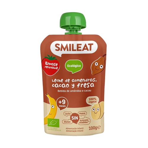 [2218] Pouch de Leche de Almendras, Cacao y Fresa Bio 9m+
