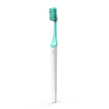 [2173] Cepillo de dientes de Bioplástico con Cabezal Removible Dureza Media - Azul