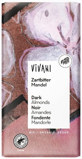 [2143] Chocolate negro 55% cacao Santo Domingo con almendras Bio