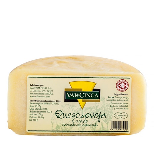 [1904] Queso de Oveja Curado 1/2 queso