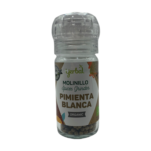 [4254] Pimienta Blanca en grano Bio + Molinillo