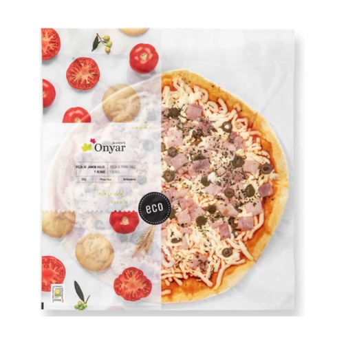 [1712] Pizza Jamón Dulce y Olivas Bio