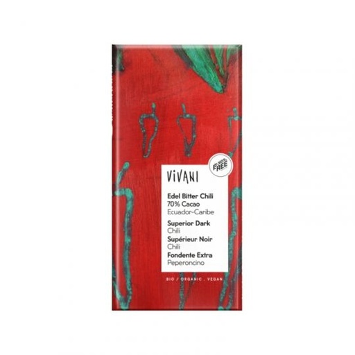 [1314] Chocolate negro 70% cacao con Chili Bio