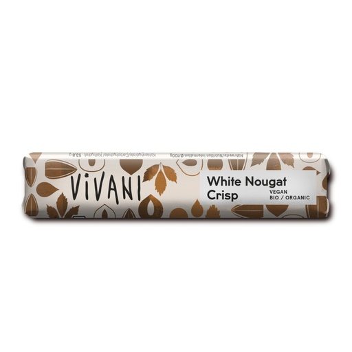 [1296] Barrita de Chocolate Blanco Praliné y Avellana Crujiente Bio