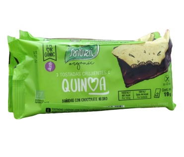 [942] Tostadas crujientes de Quinoa y Chocolate Bio (3 x 2 unidades)