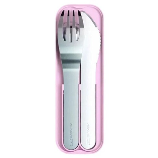 [829] Cubiertos Acero Inoxidable Rosa Pastel