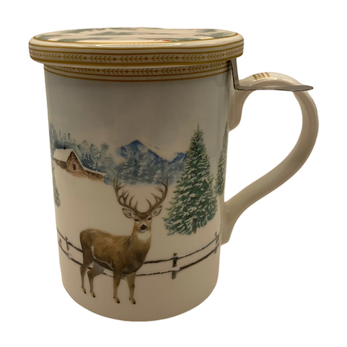 [4149] Taza Infusión + Filtro Navidad - White Forest