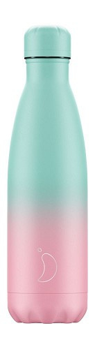 [780] Botella Chilly's Gradient pastel menta y rosa