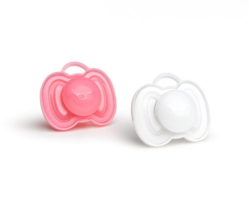 [681] Chupete Herobility Rosa-Blanco Talla +0meses (2 Unidades)