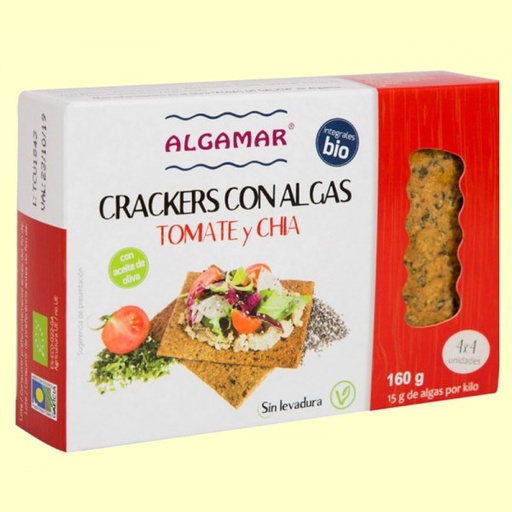 [399] Crackers de algas de tomate y chía de Algamar Bio (ENCARGO)