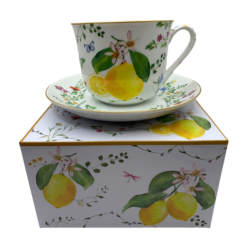 [4082] Taza Jumbo Limones - Taza y plato