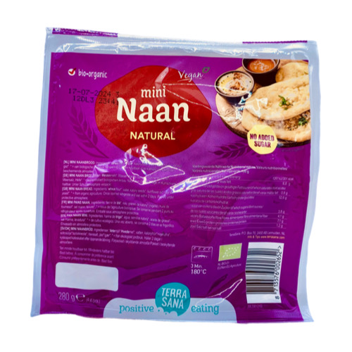 [3977] Pan Naan Mini Natural Bio