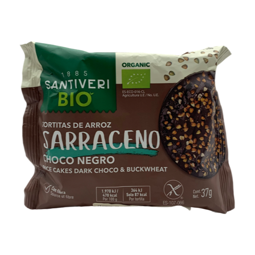 [4442] Tortitas de Arroz y Trigo Sarraceno con Chocolate Negro Bio
