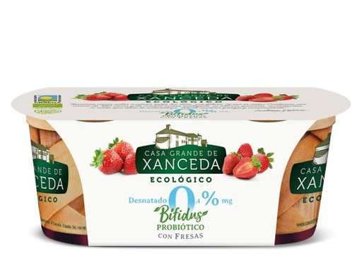 [3650] Yogur Bifidus Desnatado con Fresas Bio (2 unidades)